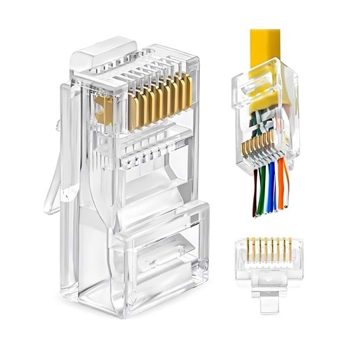Herz RJ45 EZ Yeni Nesil Delikli Jack Soket - 100 Lü Paket Halinde