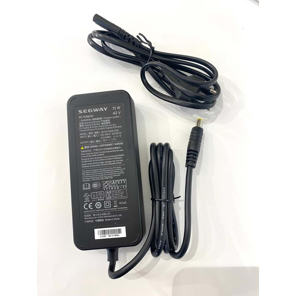 Forline AT0422 42V 2A 5x5x2.5 Elektrikli Kaykay/Bisiklet/Scooter Şarj Adaptörü