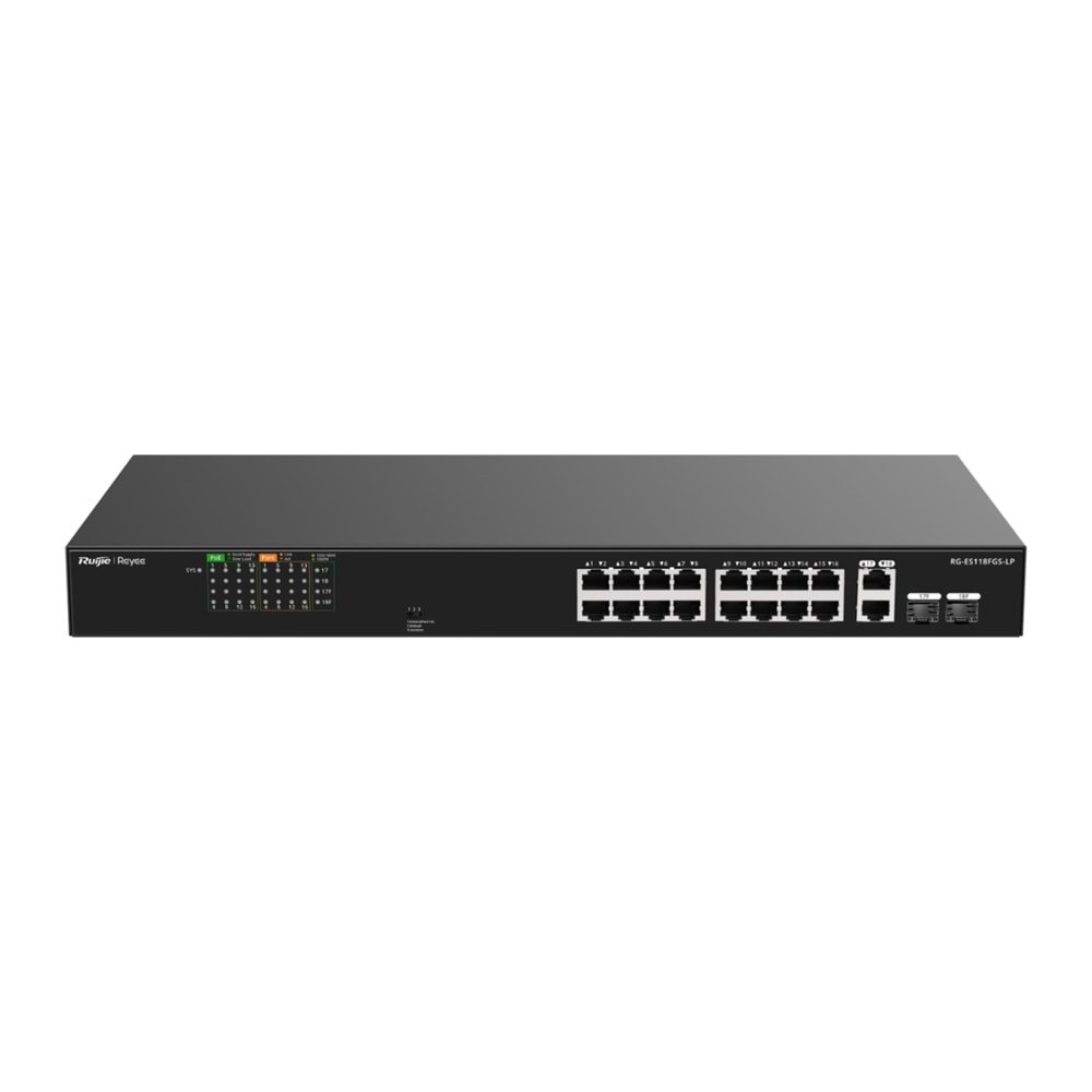 Ruijie Reyee RG-ES118FGS-LP 16FE Port 120W Poe 2x Combo Uplink Poe Switch