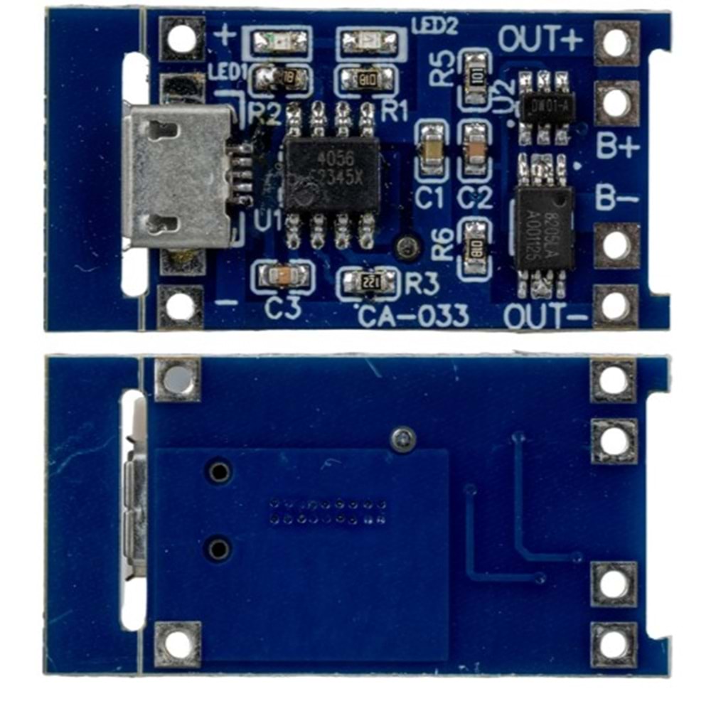 Weko CA-033-MK 1S 5A Micro USB BMS Devresi 18650 Lityum Batarya Şarj Modülü