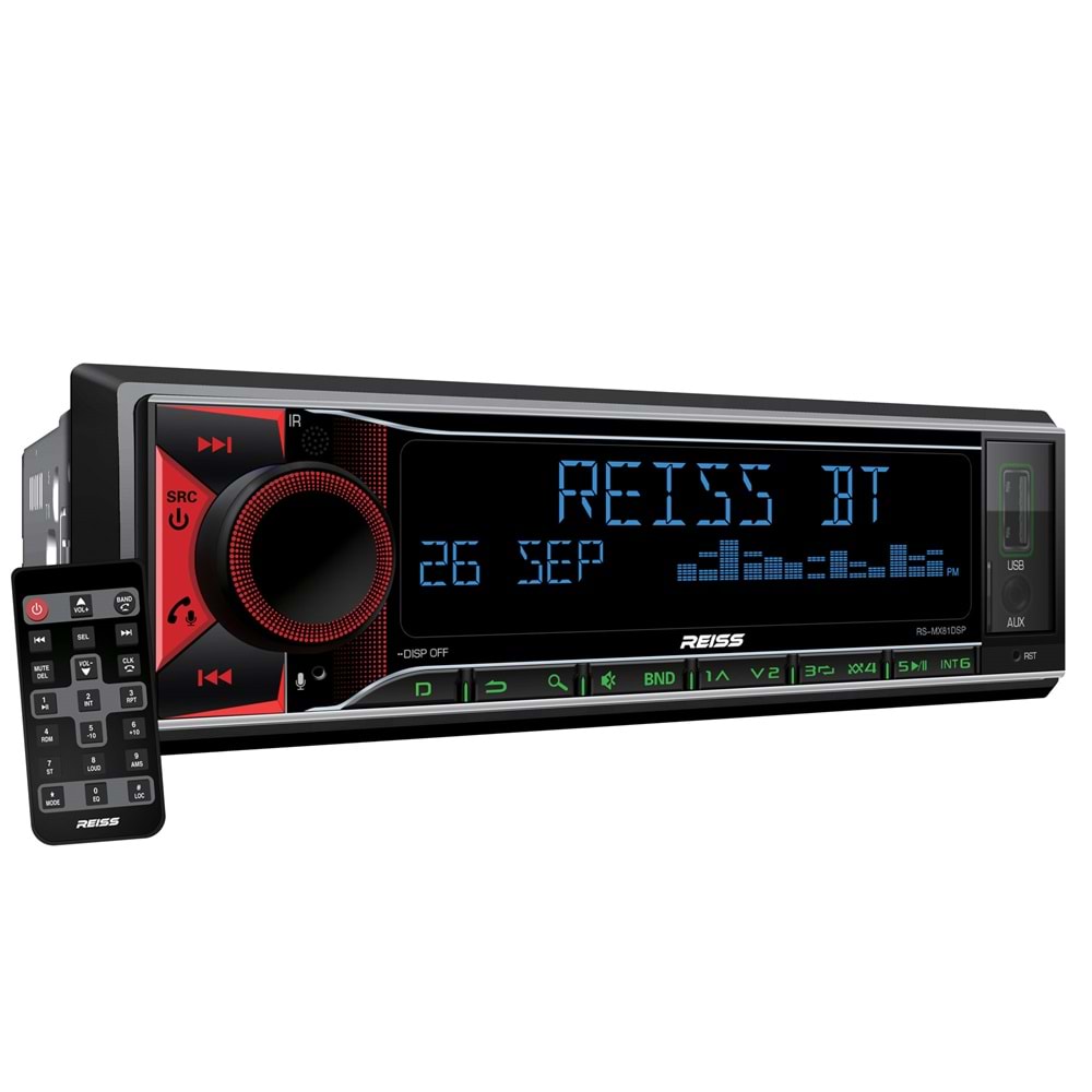 Reiss Audio RS-MX81DSP App Control+Usb+Dsp+Bluetooth+Multicolor+FM+Aux+4x50 Watt Oto Teyp