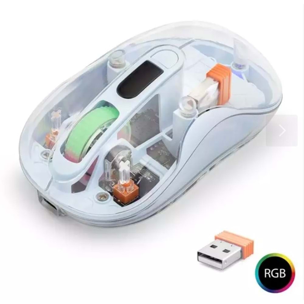 Nodar ND1205M Wireless Şeffaf Mouse Mavi