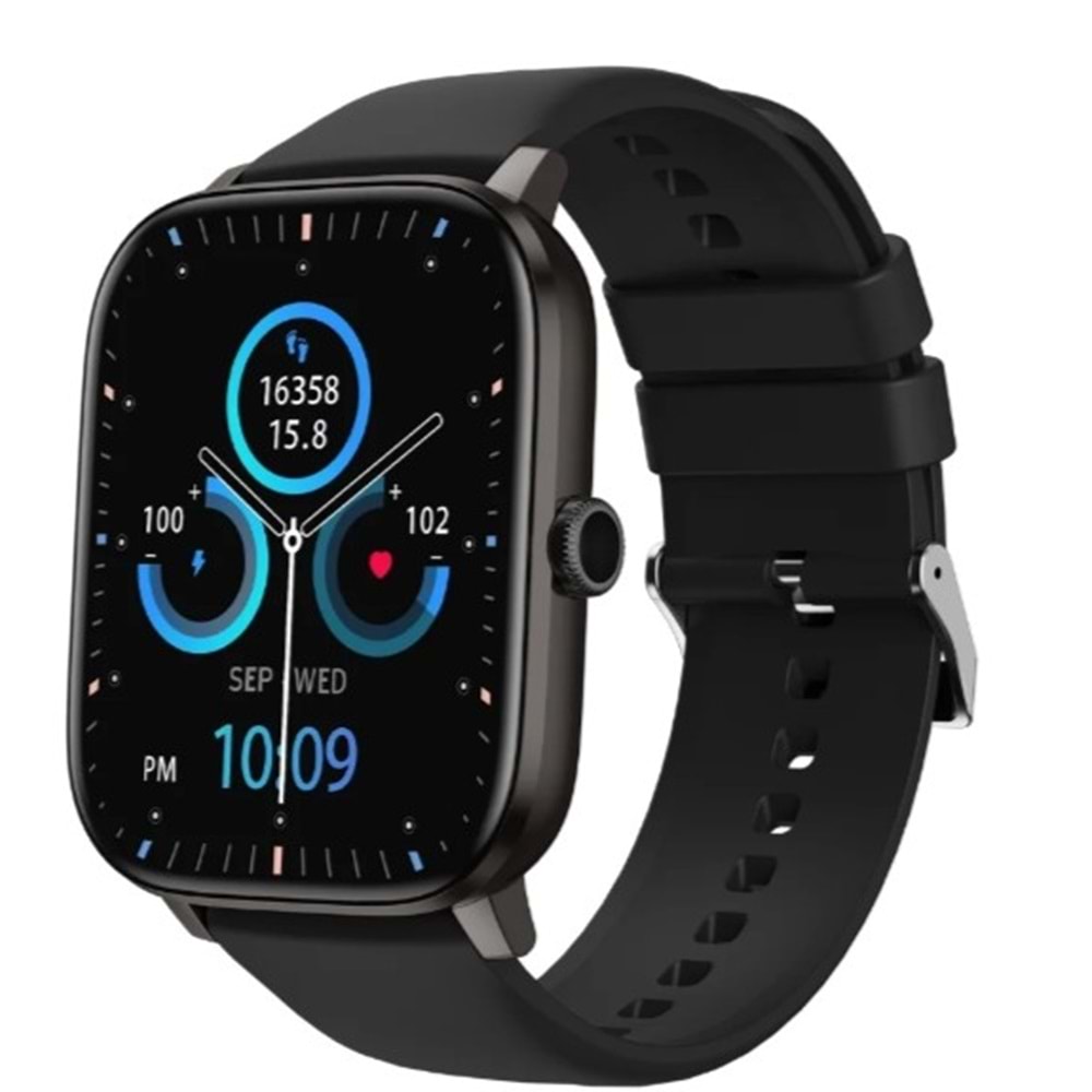 Bix SW03 2.01” TFT BT 5.2 Telefon Görüşme IP67 Akıllı Saat Siyah