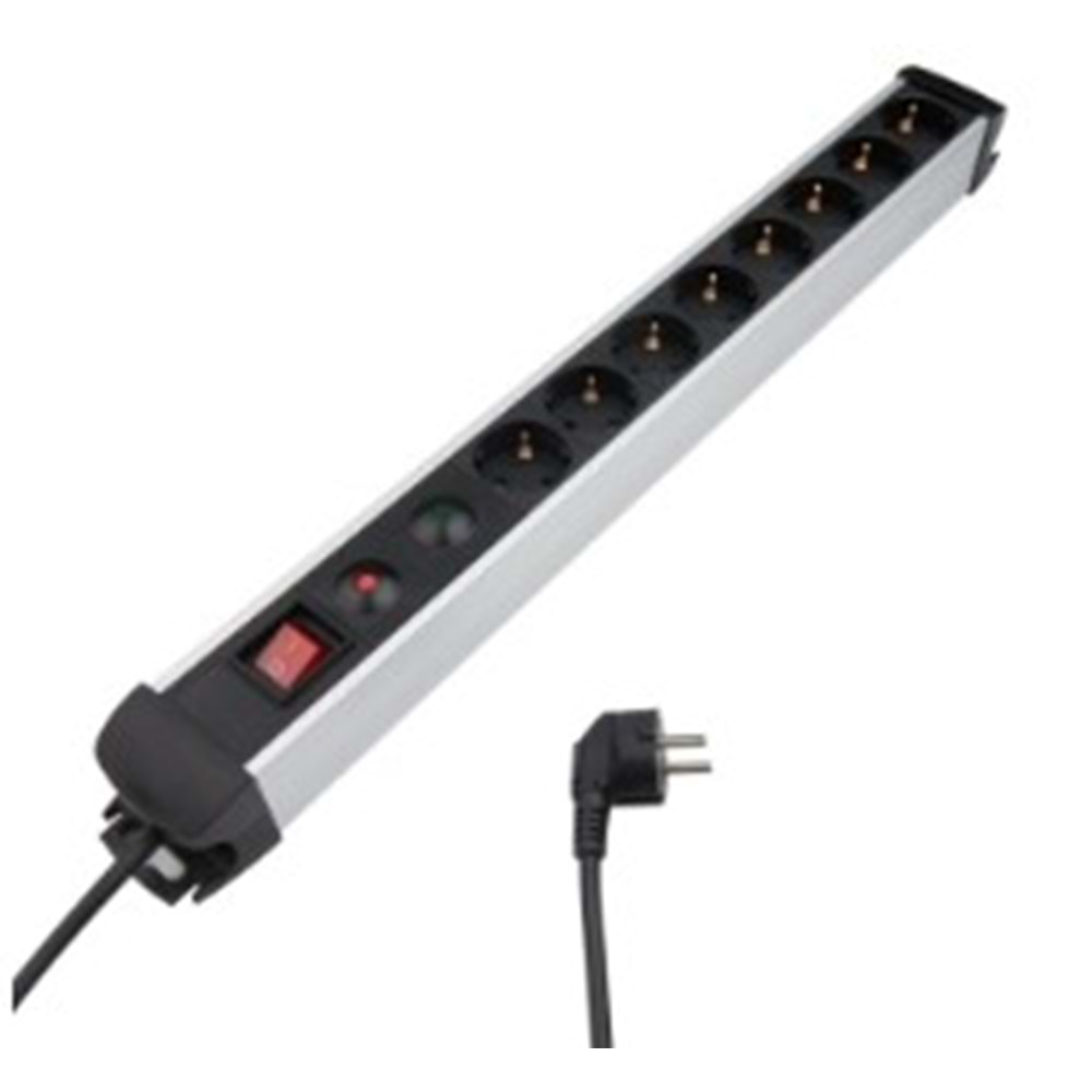 Vivanco 35708 8 Li Anahtarlı Akım Korumalı Priz