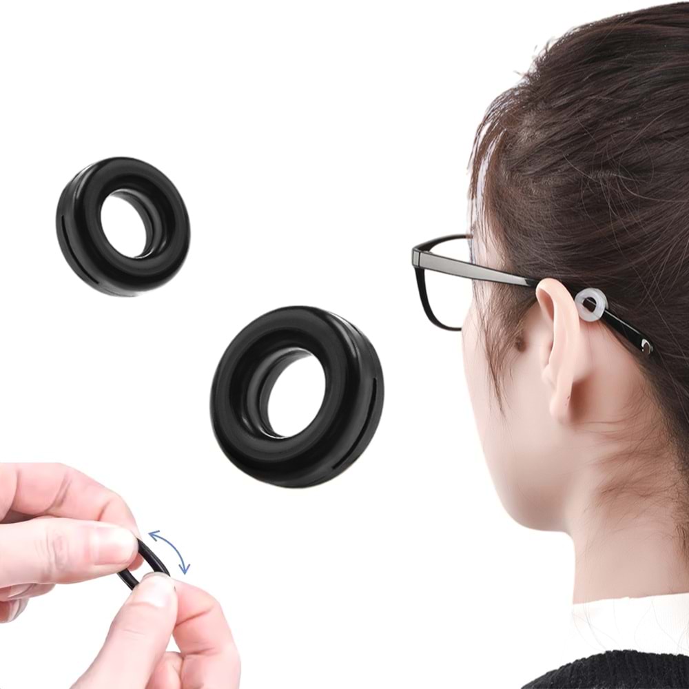 Sunup SN-24261 Kulak Arkası Kaydırmaz Silikon Gözlük Tutucu - 60 Lı Paket