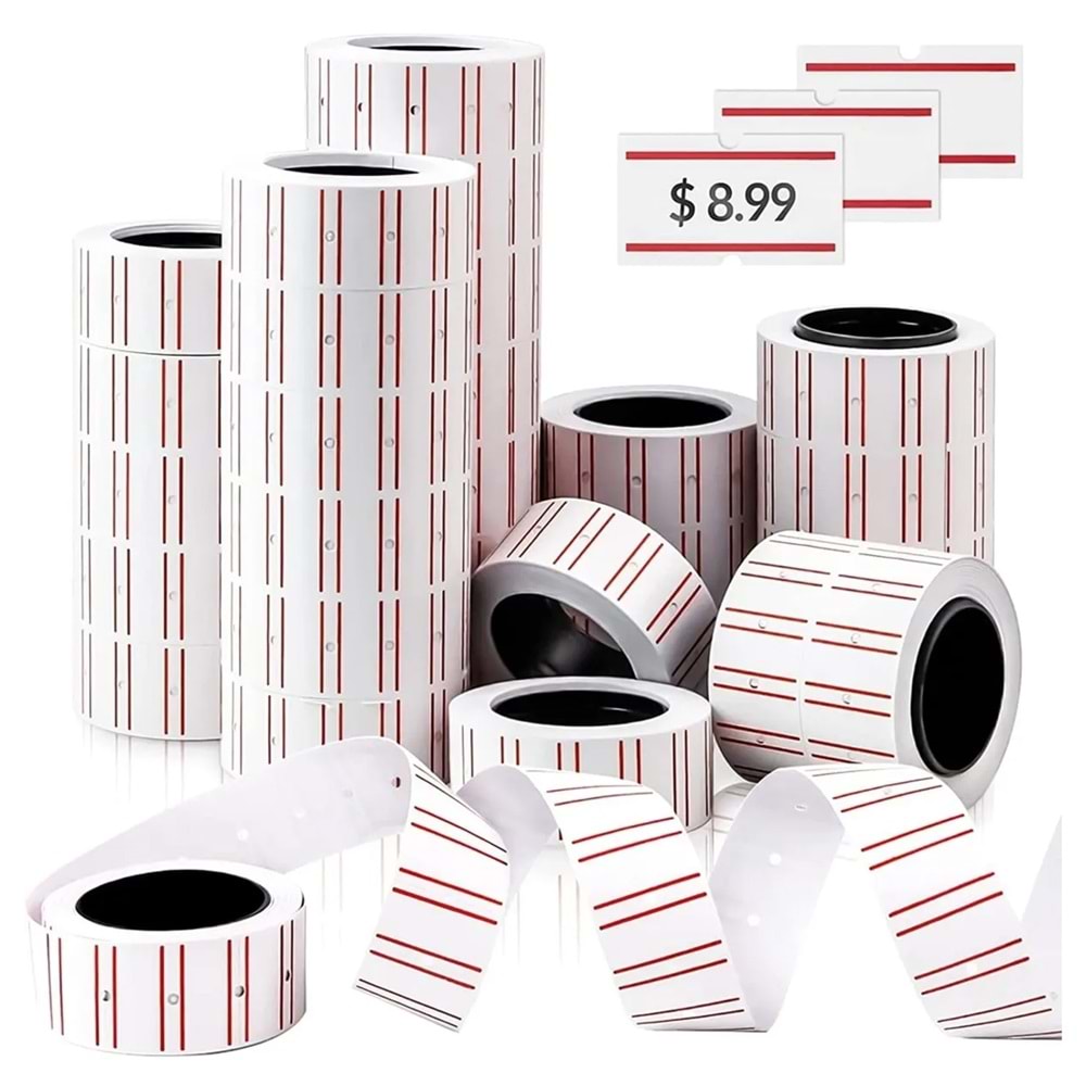 PowerMaster MX6600E Beyaz Rulo Fiyat Etiketi 500 Adet - 10 lu Paket (21x12mm)