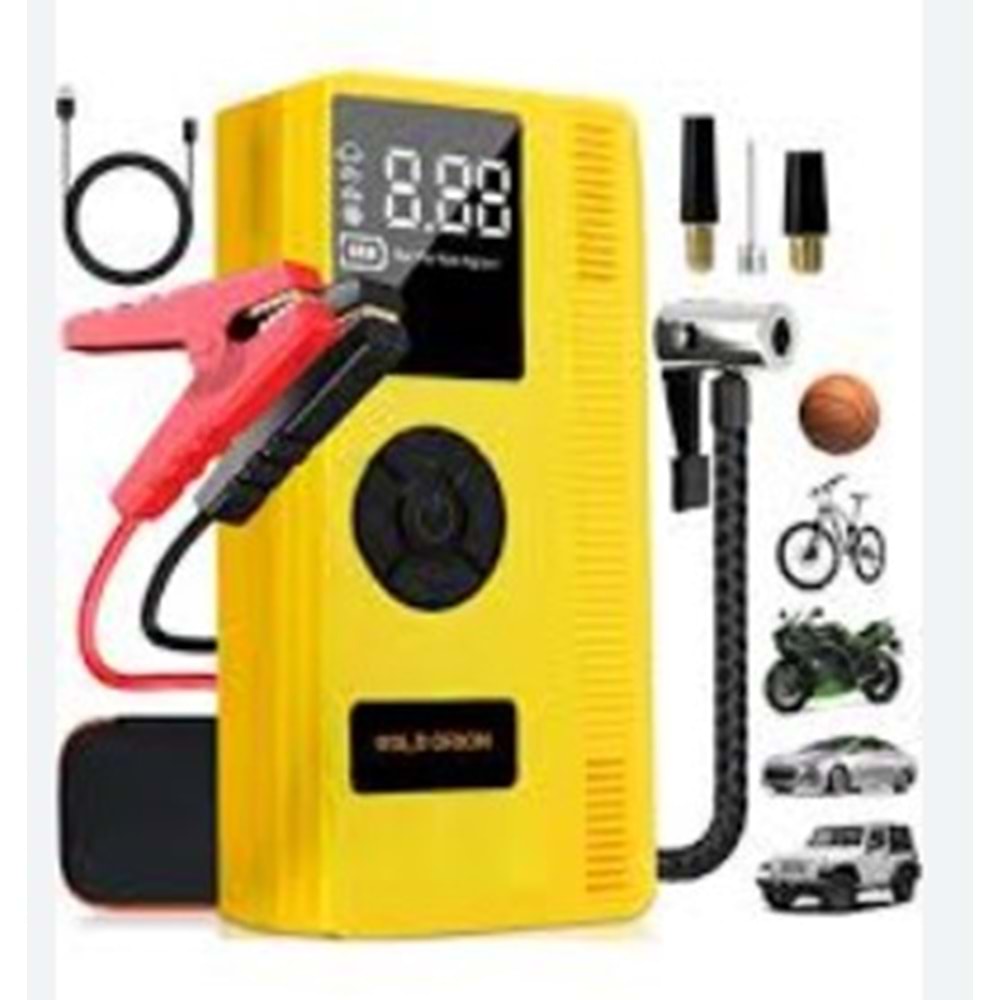 Gold Orion OR10689 3000A 150 PSI Hava Kompresörü ve Taşınabilir Powerbank Akü Takviye Cihazı