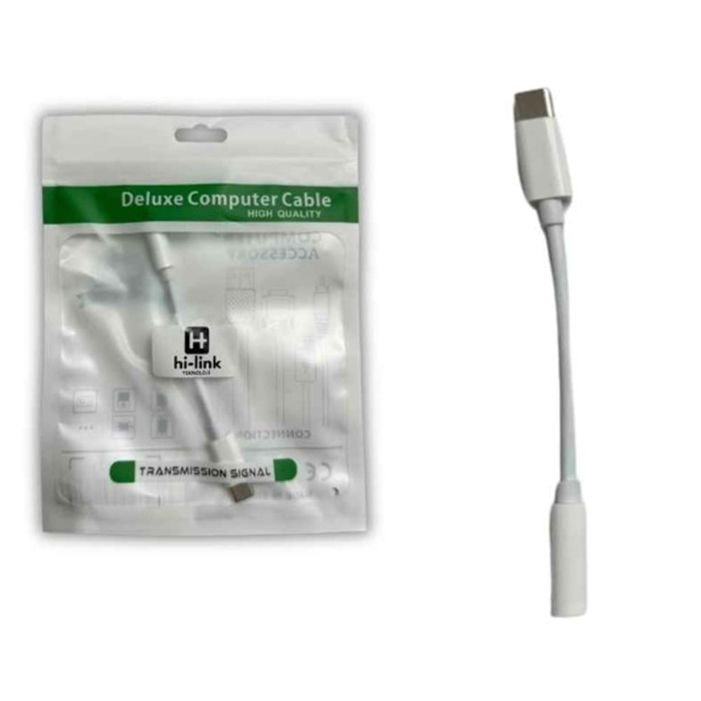 Hi-Link MCC001 Type-C Erkek to DC 3.5mm Dişi Audio Kablo