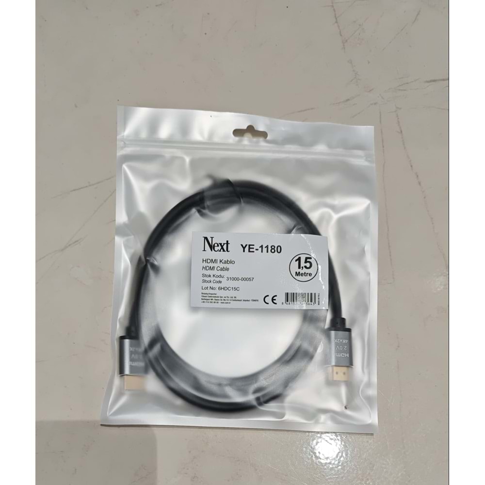 Next YE-1180 1.5 Metre 4K Hdmı Kablo