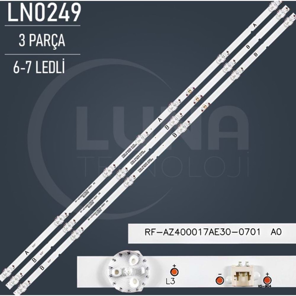 Luna LN-0249 ARÇELİK A40 A 670 A LED BAR, BEKO B40 A670 A LED BAR , ARÇELİK A40 A 675 A LED BAR , BEKO A40 A 675 A LED BAR, GRUNDİG 40 GDF 5950 B LED BAR