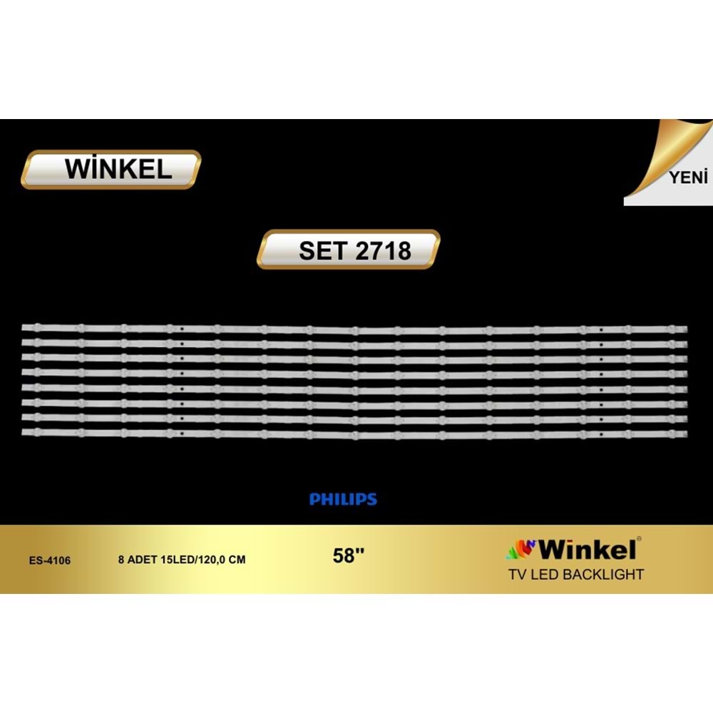 Winkel Set-2718 Philips Tv D Led Takımı 8 Parça
