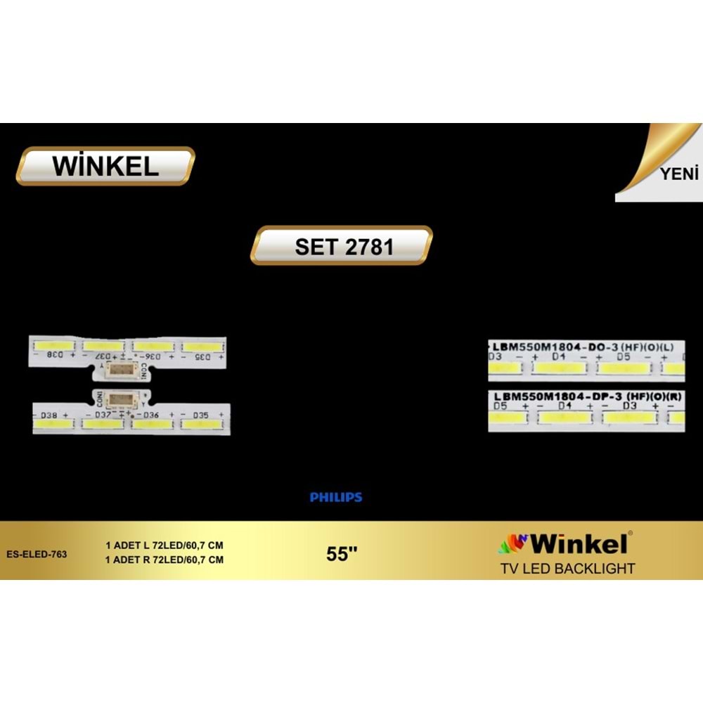 Winkel Set-2781 Philips Tv Eled Takımı 2 Parça