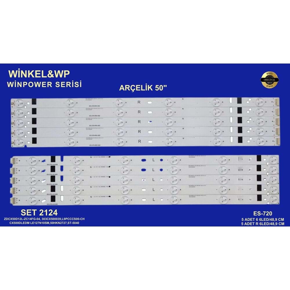 Winkel Winpower SET-2124 Sanyo Tv Led (303CX500039) (L9PCCCS00CH) (CX500DLEDM) (LE127N10SM50HKN2727) (ST5040) (LE127N10FM) (SN050DLDVST59AFM) (LE127S15FM) (LT50E560) (Takım)=Wkset-5124=Swat LCD105TK