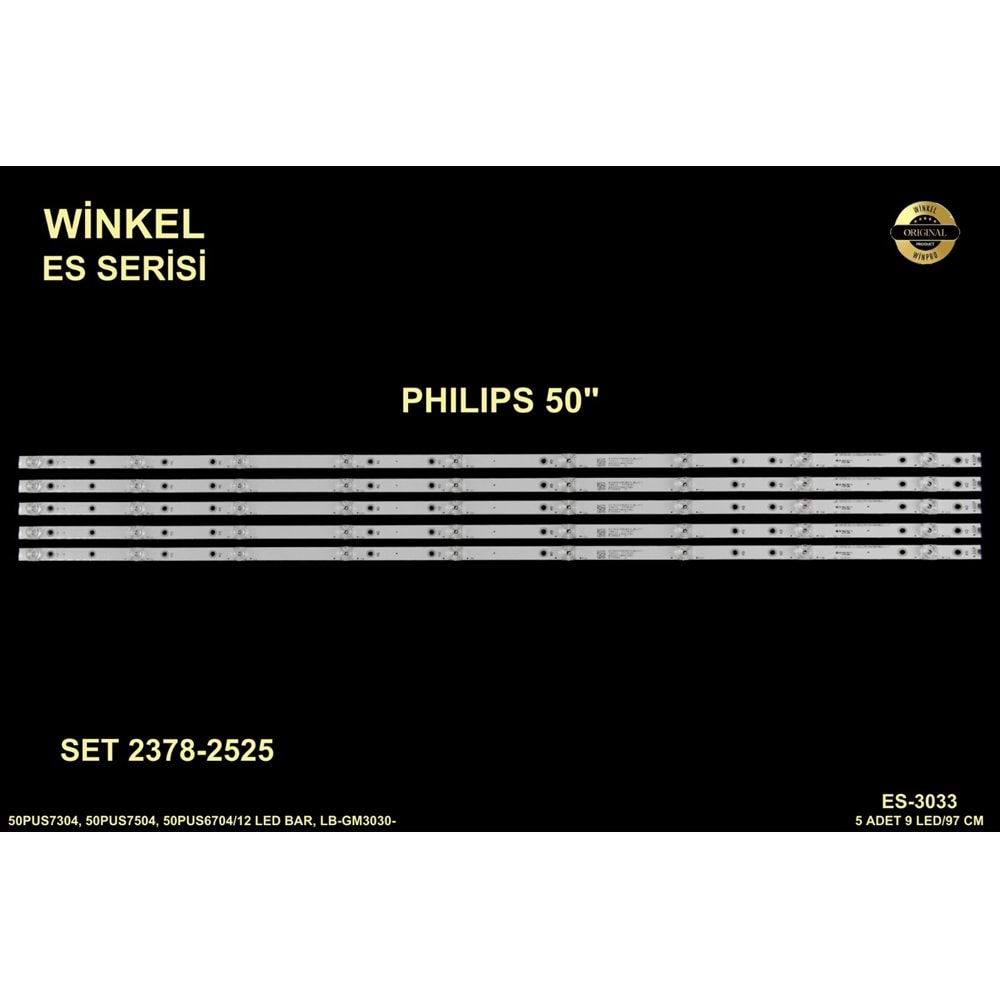 Winkel SET-2378/2525 Es Serisi 5 Parça Tv Bar Led (LBGM3030GJ0D22505) (50PUS7304) (50PUS7504) (50PUS6704) (Takım)=Mate LED1539